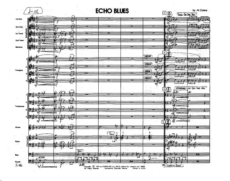 Echo Blues score preview