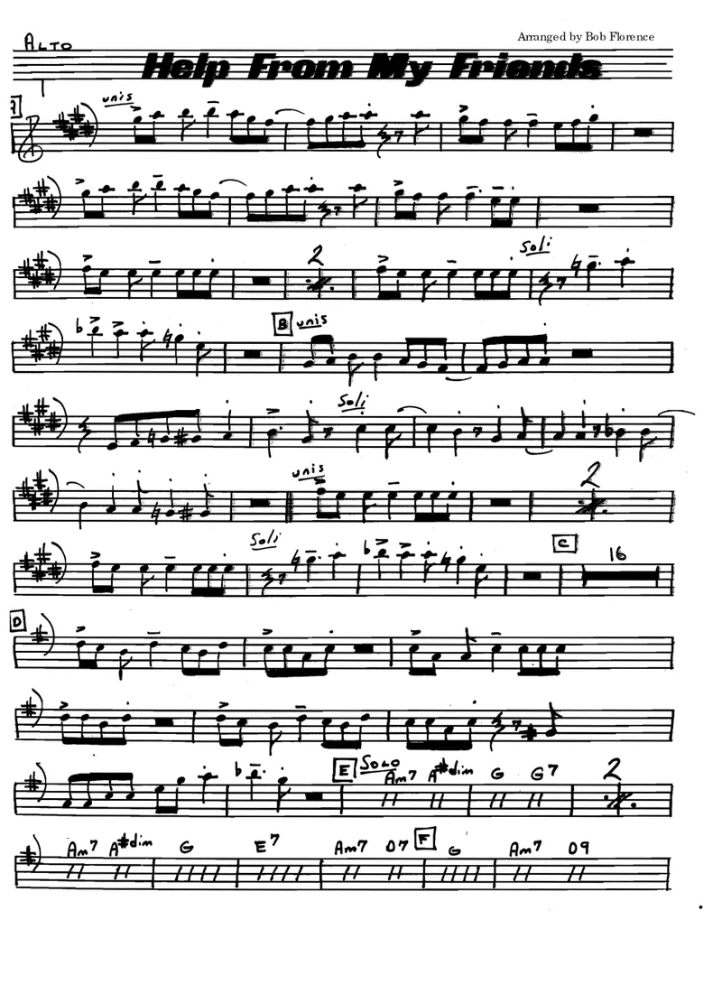 With A Little Help From My Friends score preview