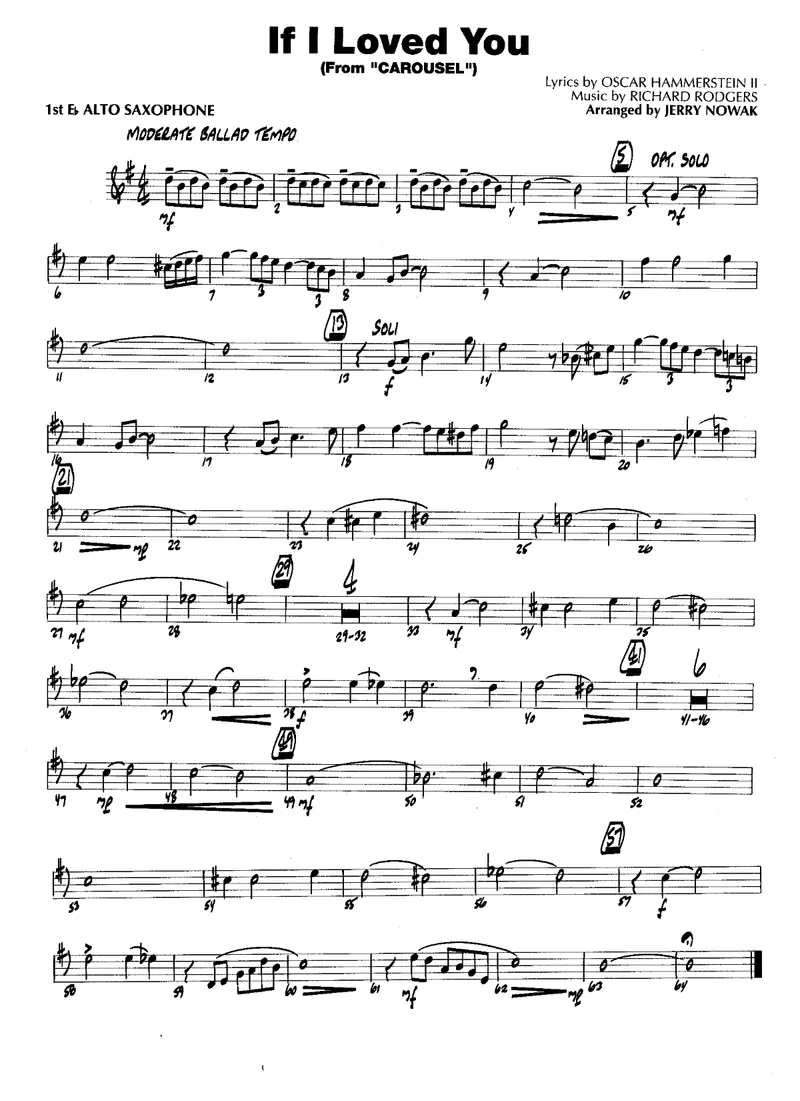 If I Loved You score preview