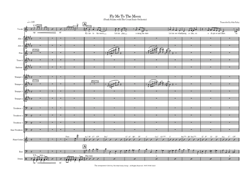 Fly Me To The Moon score preview