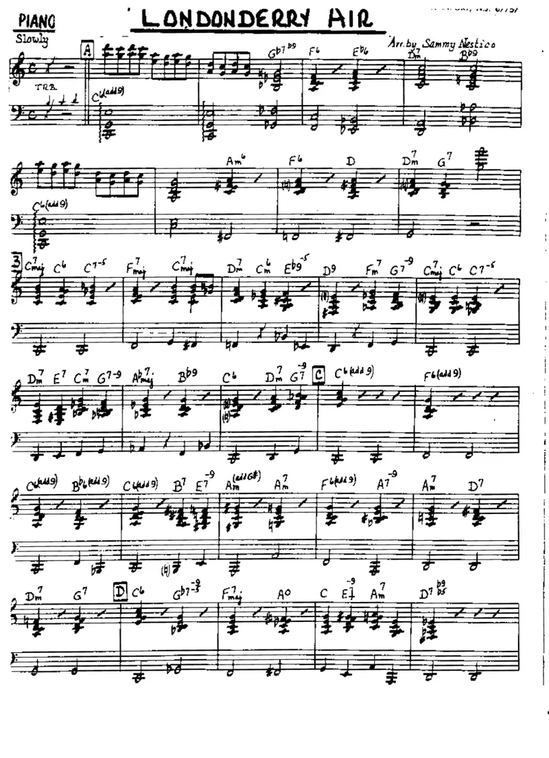 Londonderry Air score preview
