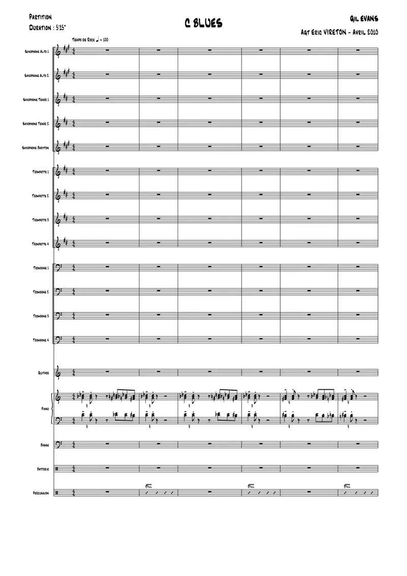 C Blues score preview