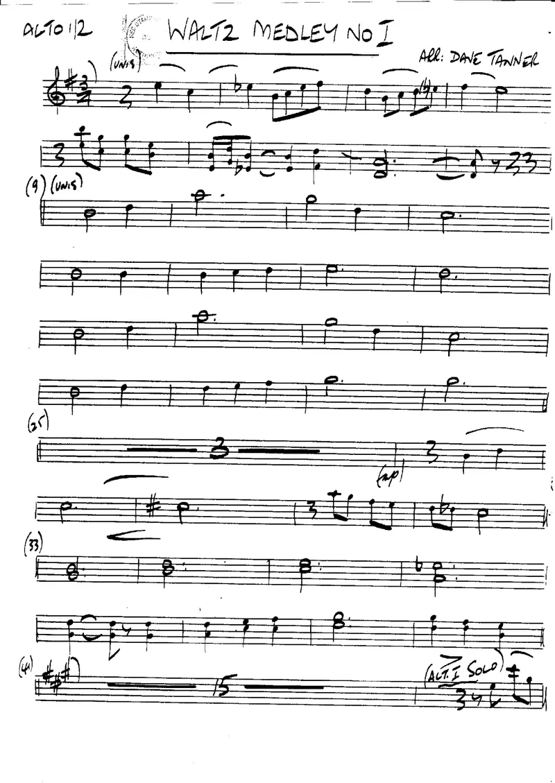 Waltz Medley N1 score preview