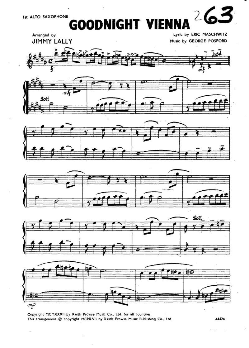 Goodnight Vienna score preview