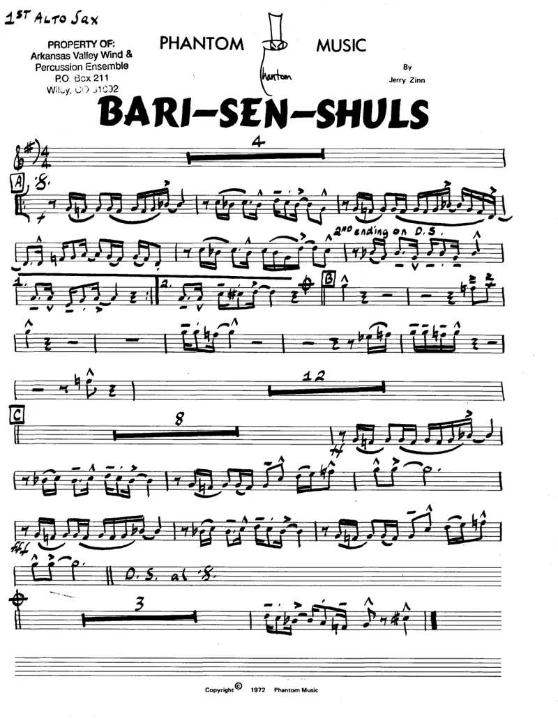 Bari-Sen-Shuls score preview