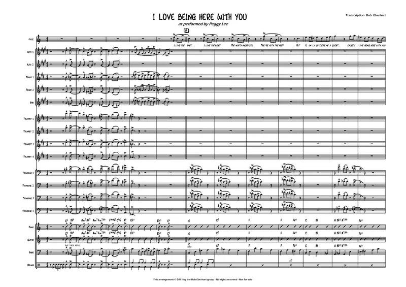 I Love Being Here With You score preview