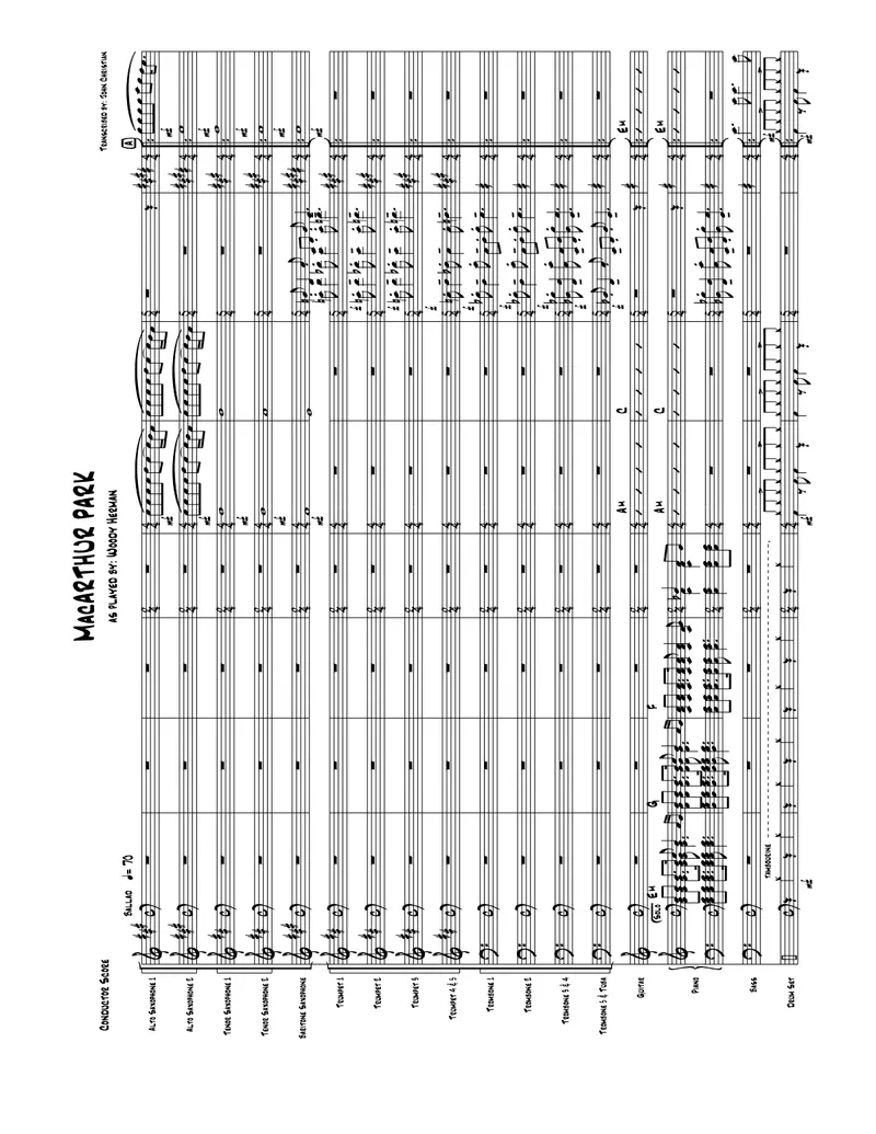 MacArthur Park score preview