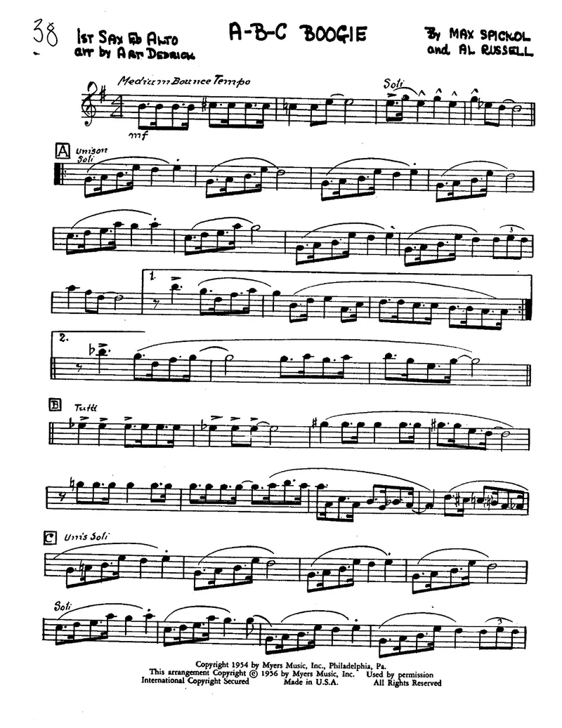 ABC Boogie score preview