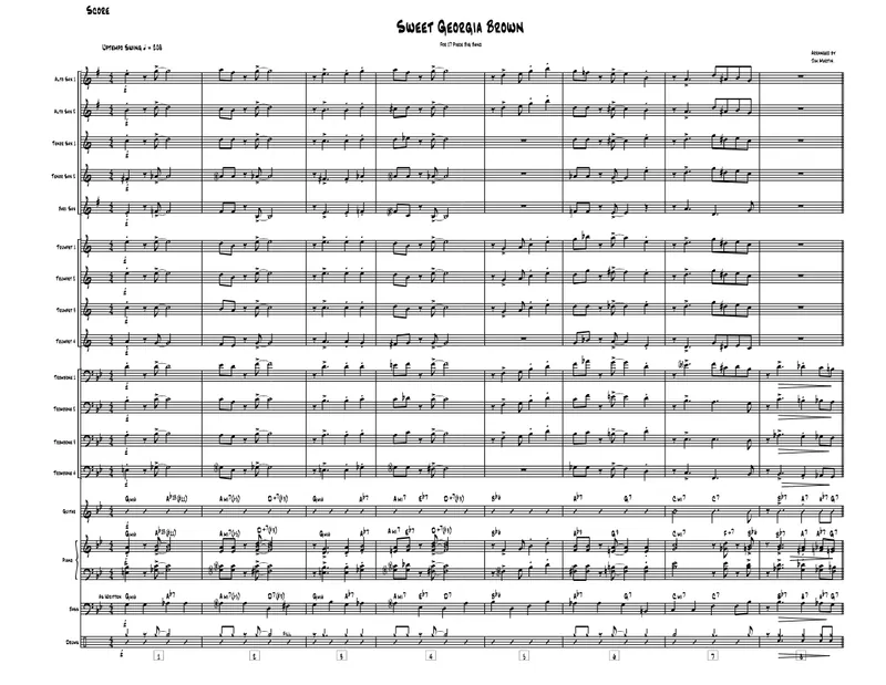 Sweet Georgia Brown score preview