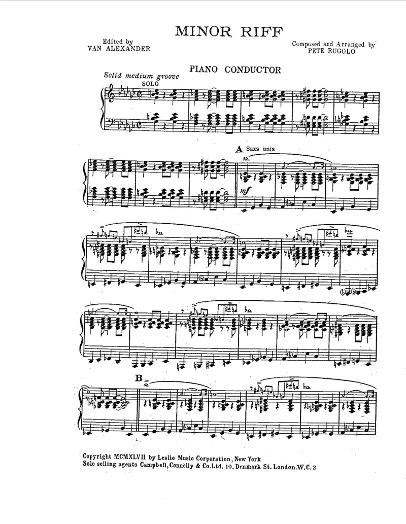 Minor Riff 8 X score preview