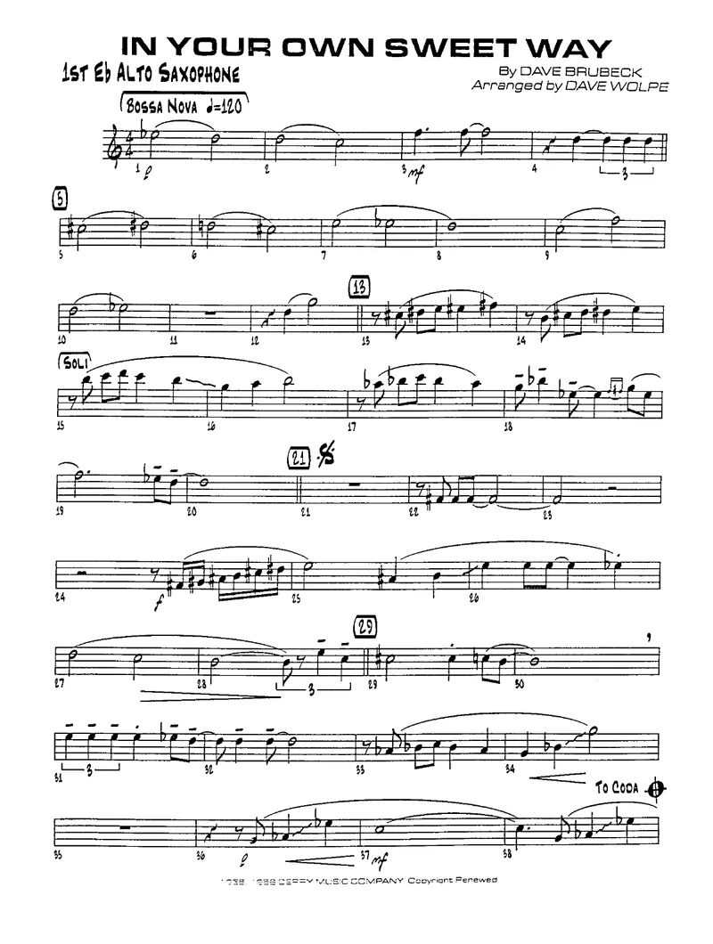 In Your Own Sweet Way score preview