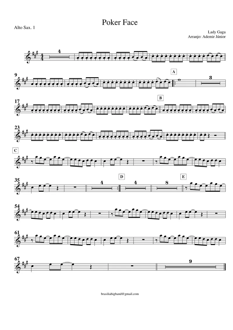 Poker Face score preview