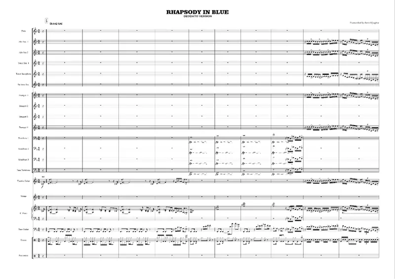 Rhapsody In Blue score preview