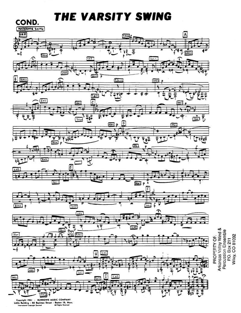 The Varsity Swing score preview