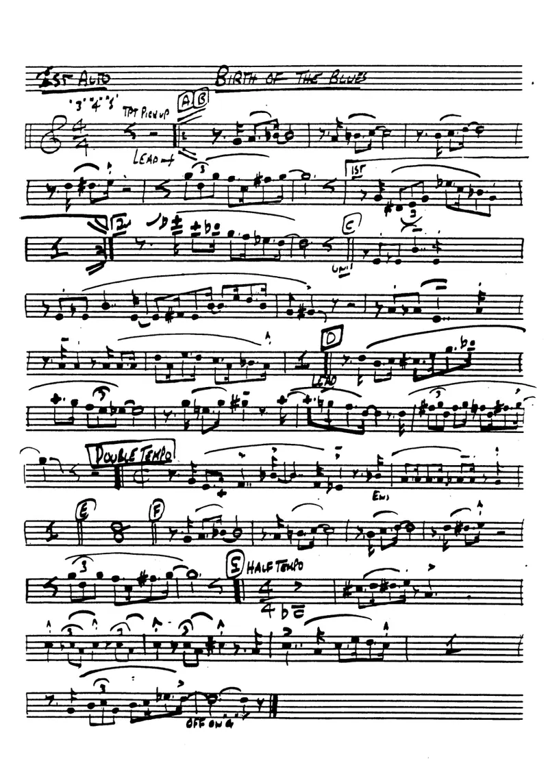 Birth Of The Blues score preview