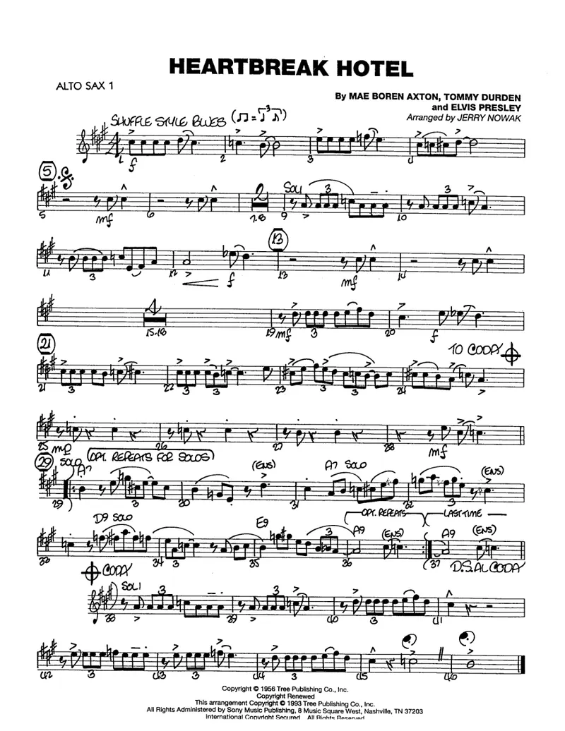 Heartbreak Hotel score preview