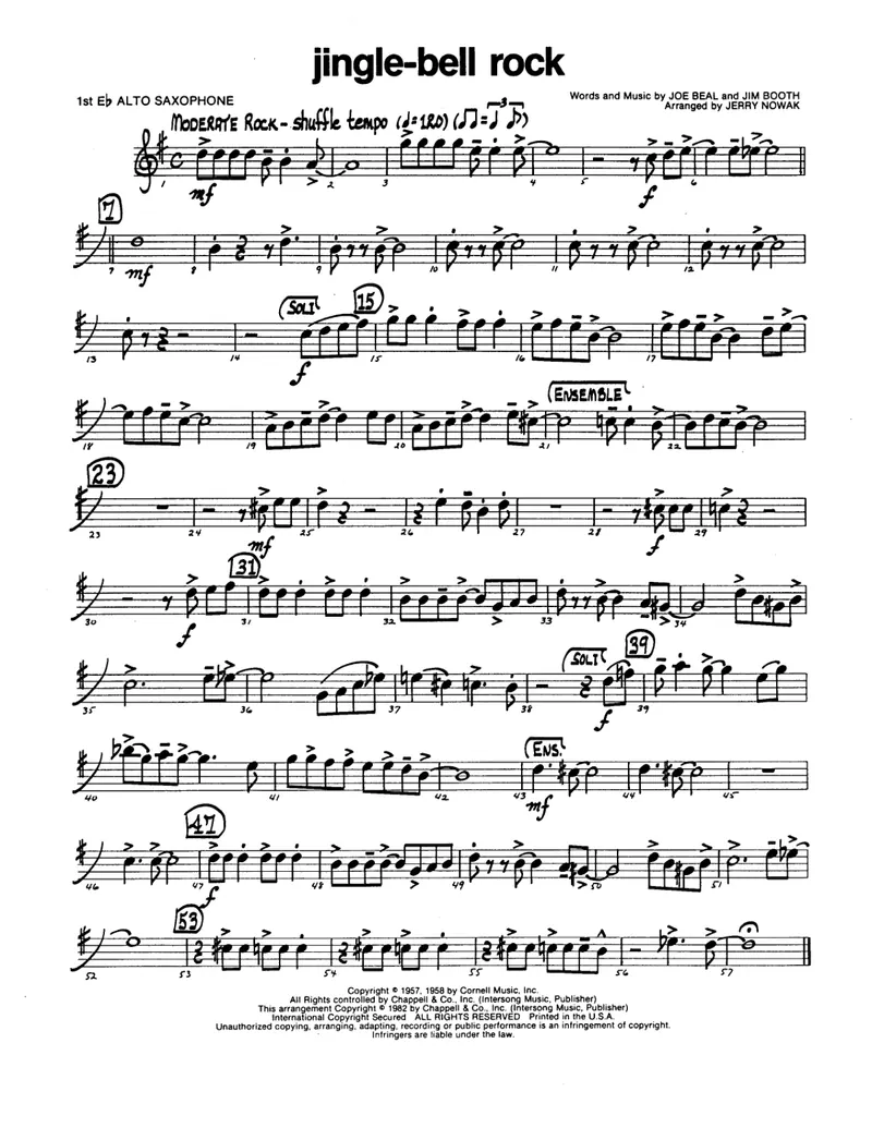 Jingle Bell Rock score preview