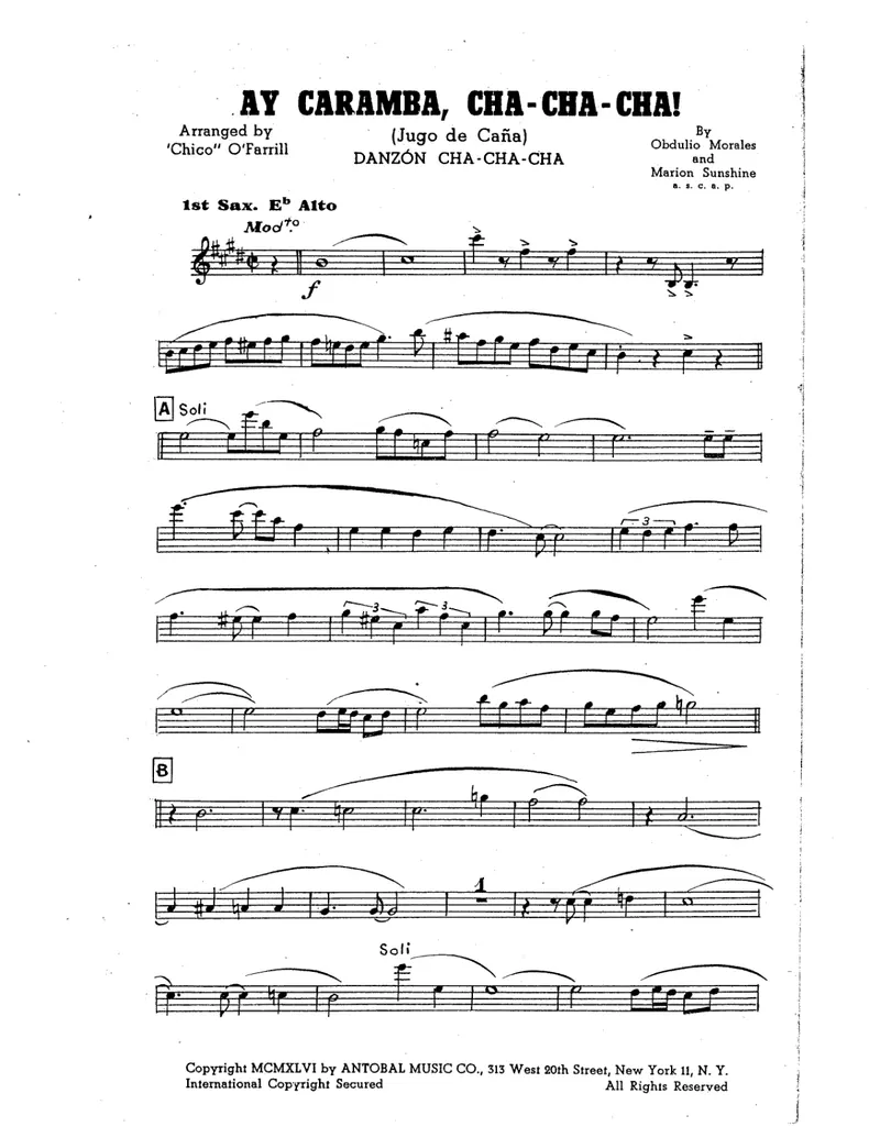 Ay Caramba Cha Cha score preview
