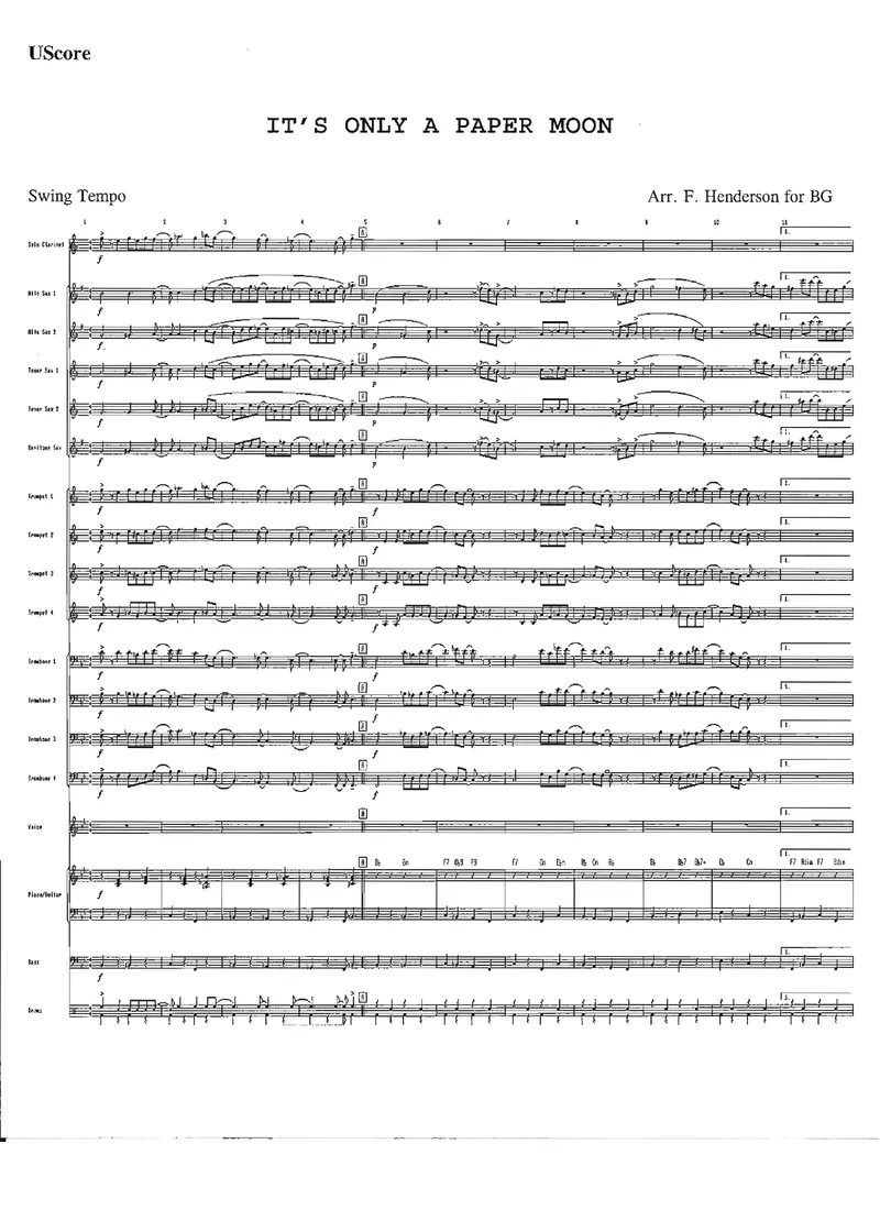 It's Only A Paper Moon score preview