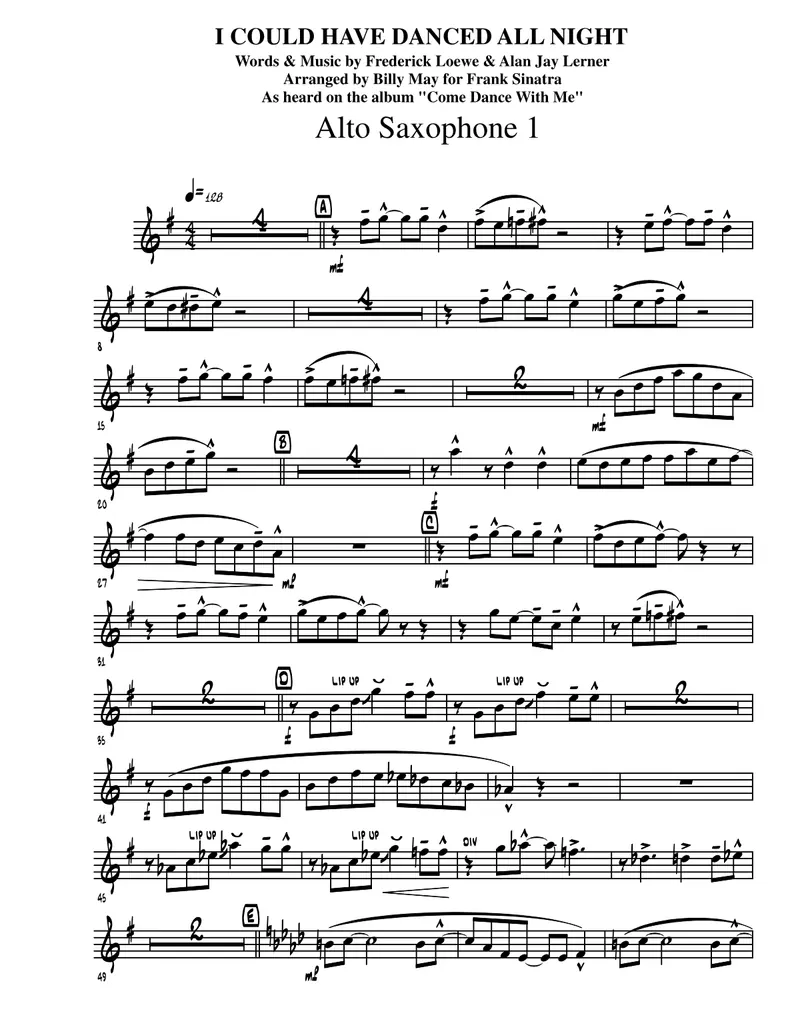 I Could Have Danced All Night (Vocal in Bb to B) score preview