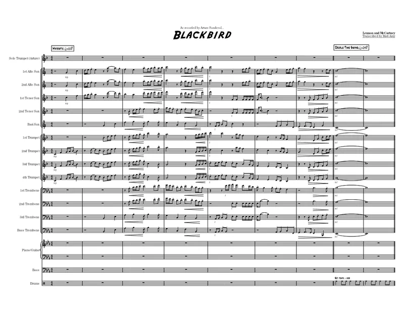 Blackbird score preview