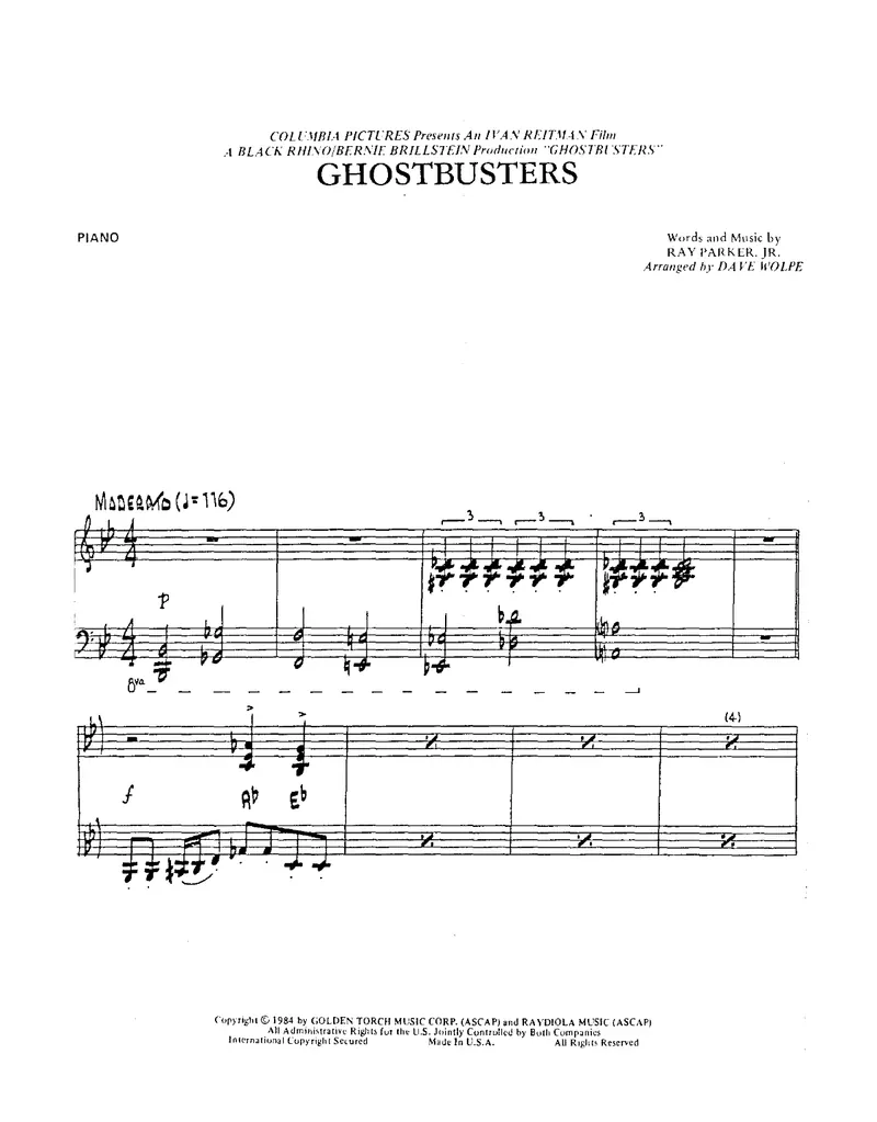 Ghostbusters score preview