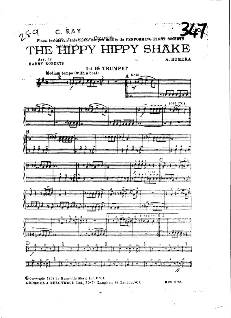 The Hippy Hippy Shake score preview