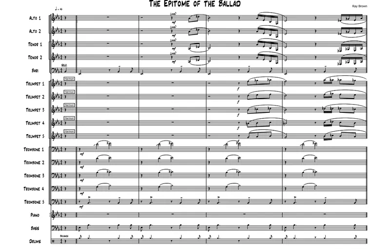 The Epitome Of The Ballad score preview