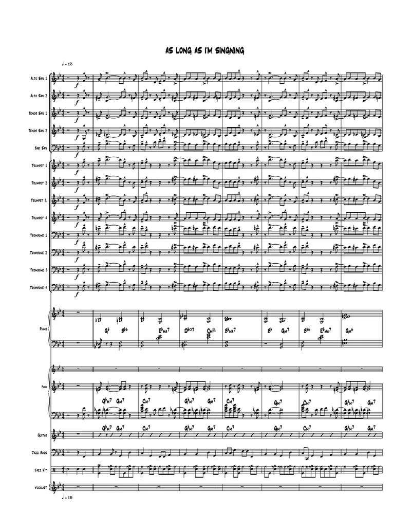 As Long As I'm Singing score preview