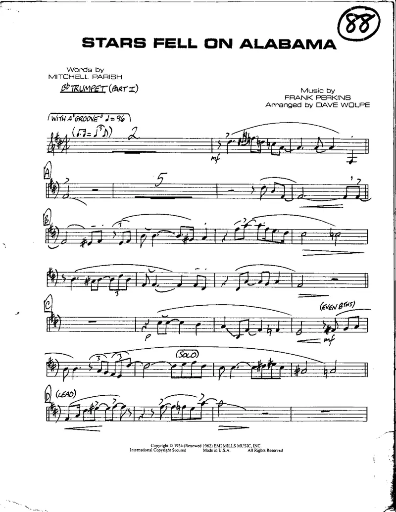 Star's fell On Alabama score preview