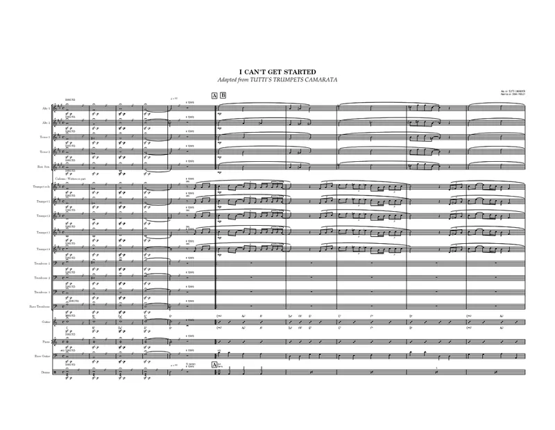 I Can't Get Started score preview