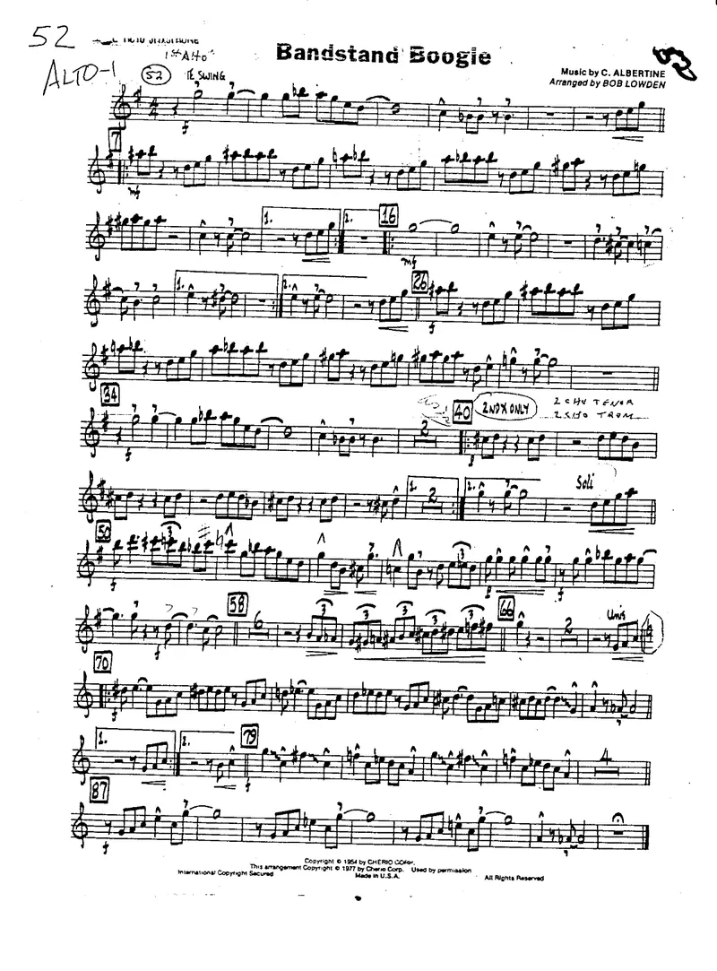 Bandstand Boogie score preview