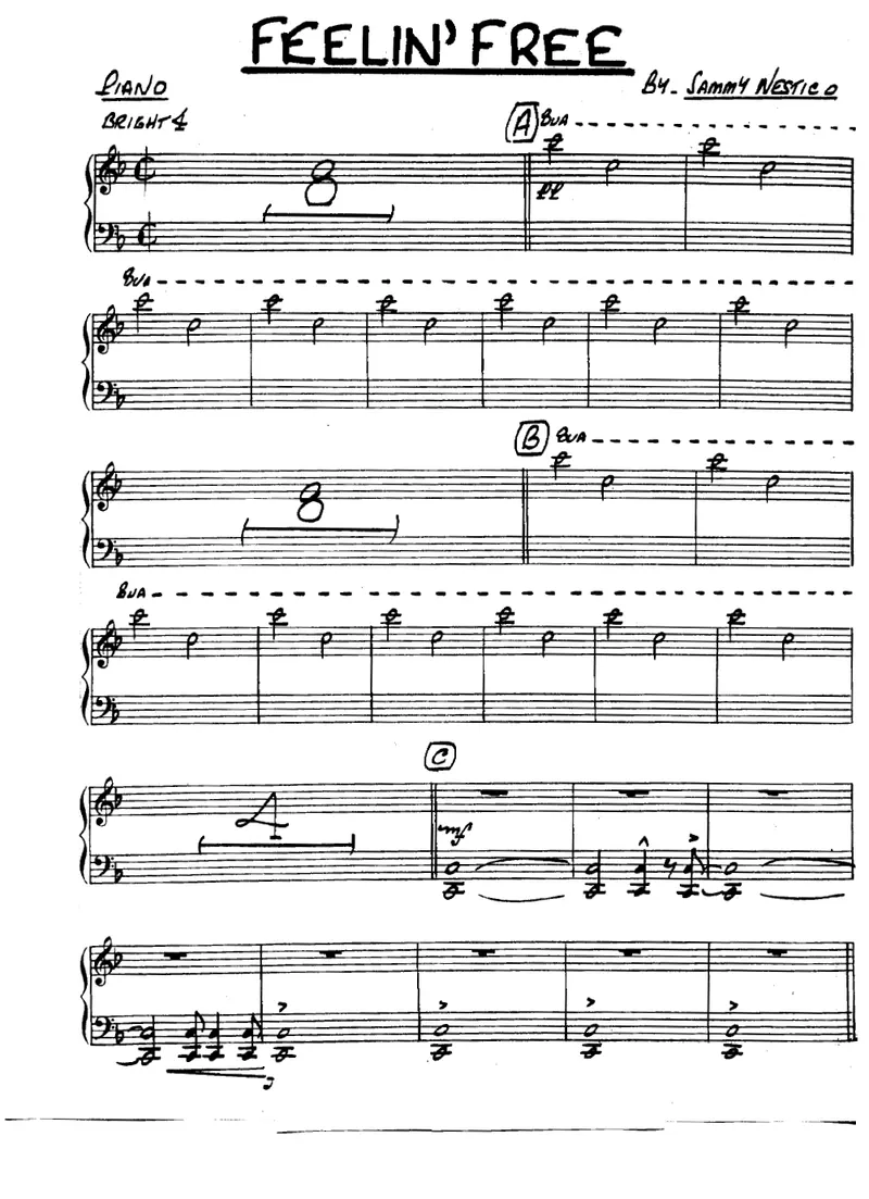 Feelin' Free score preview