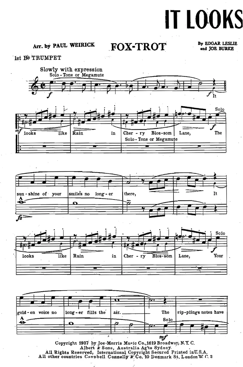 It Looks Like Rain On Cherry Blossom Lane score preview