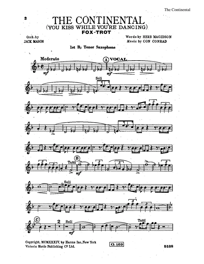 The Continental score preview