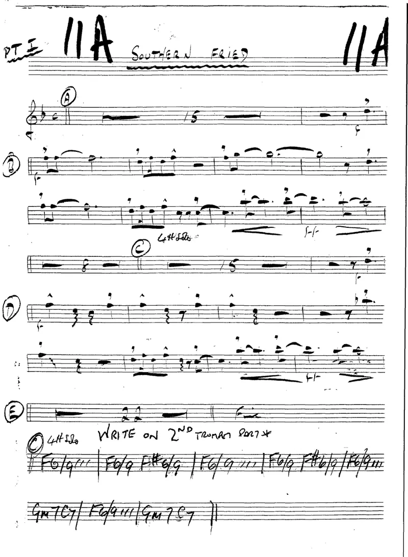 Southern Fried score preview