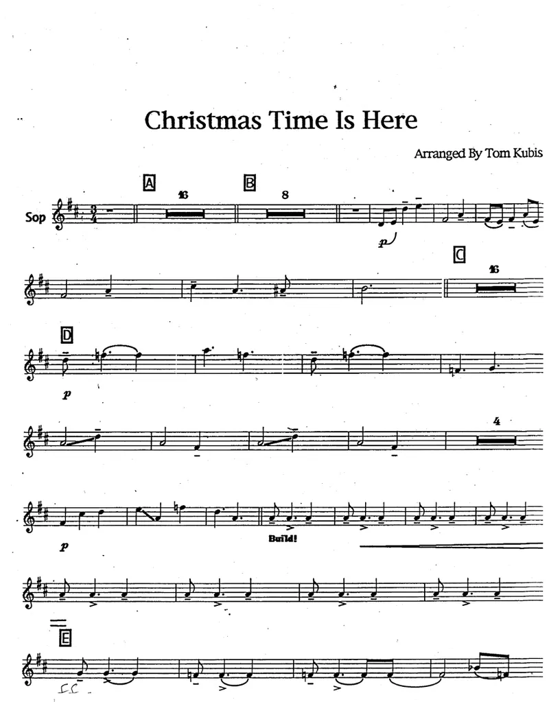 Christmas Time Is Here score preview