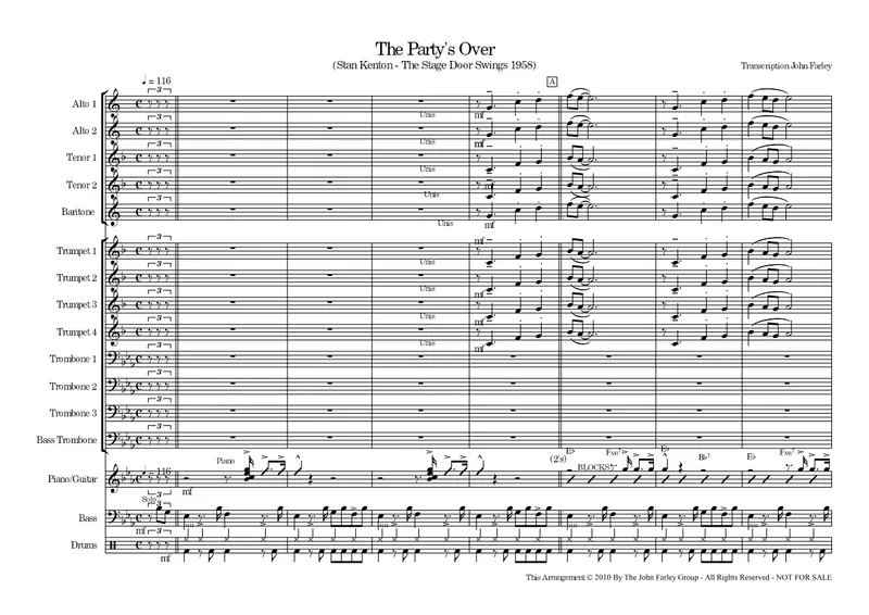 The Party's Over score preview