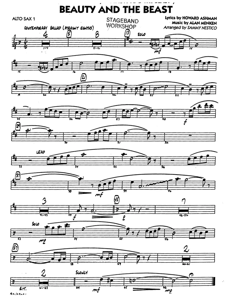 Beauty And The Beast score preview