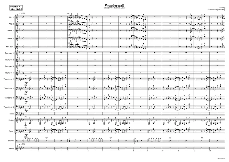 Wonderwall score preview