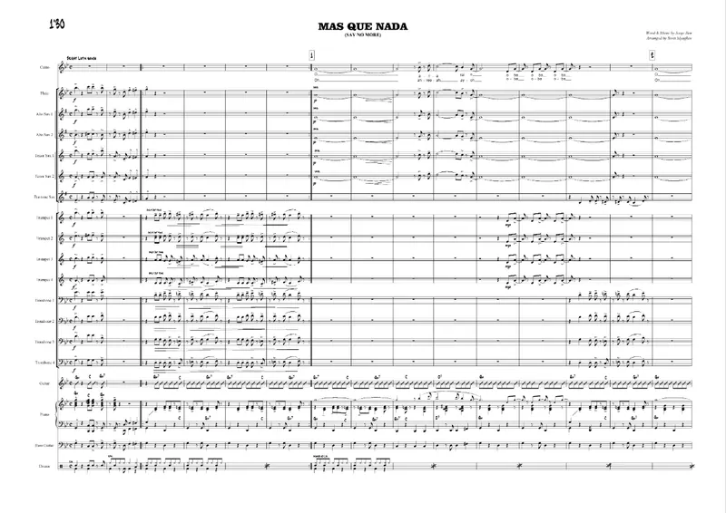 Mas Que Nada score preview