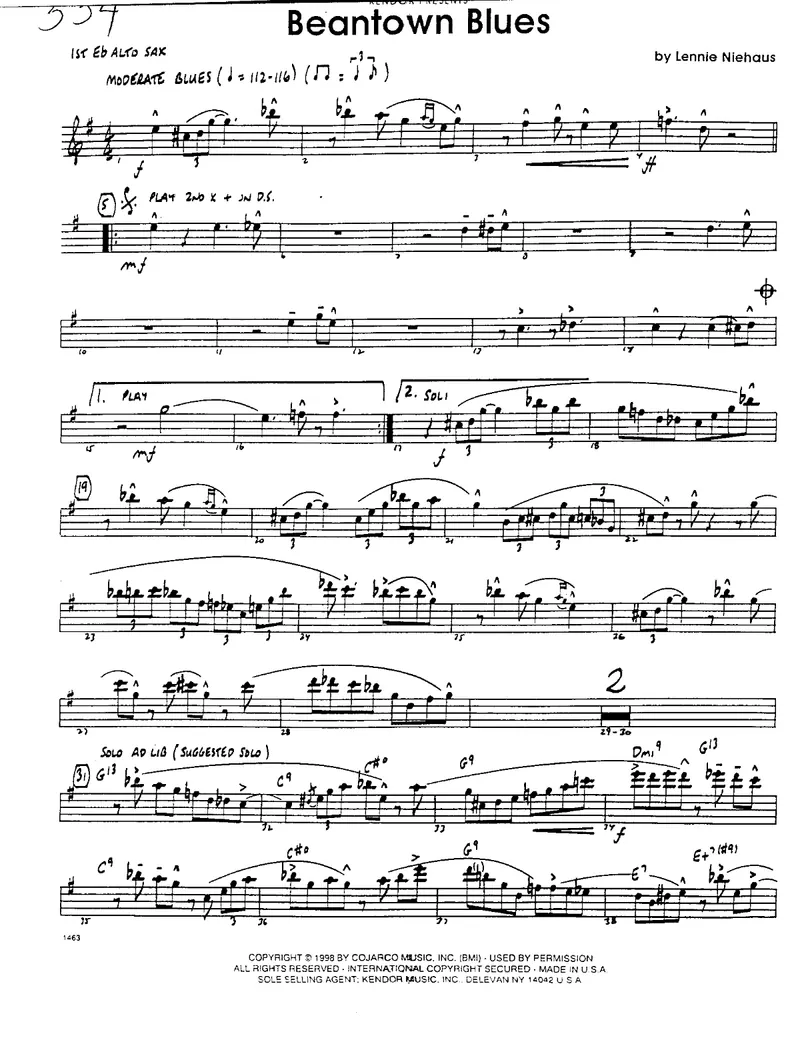 Beantown Blues score preview