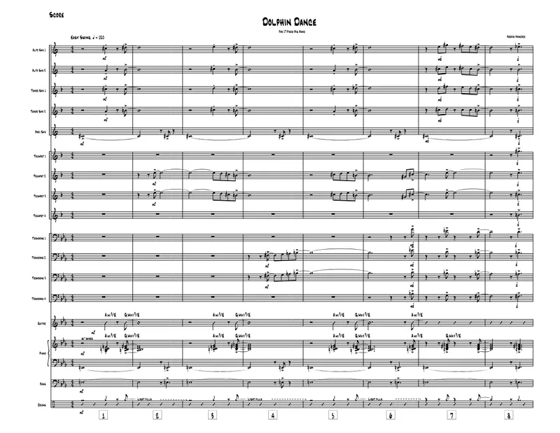 Dolphin Dance score preview