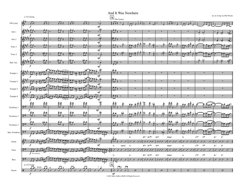 And It Was Nowhere score preview
