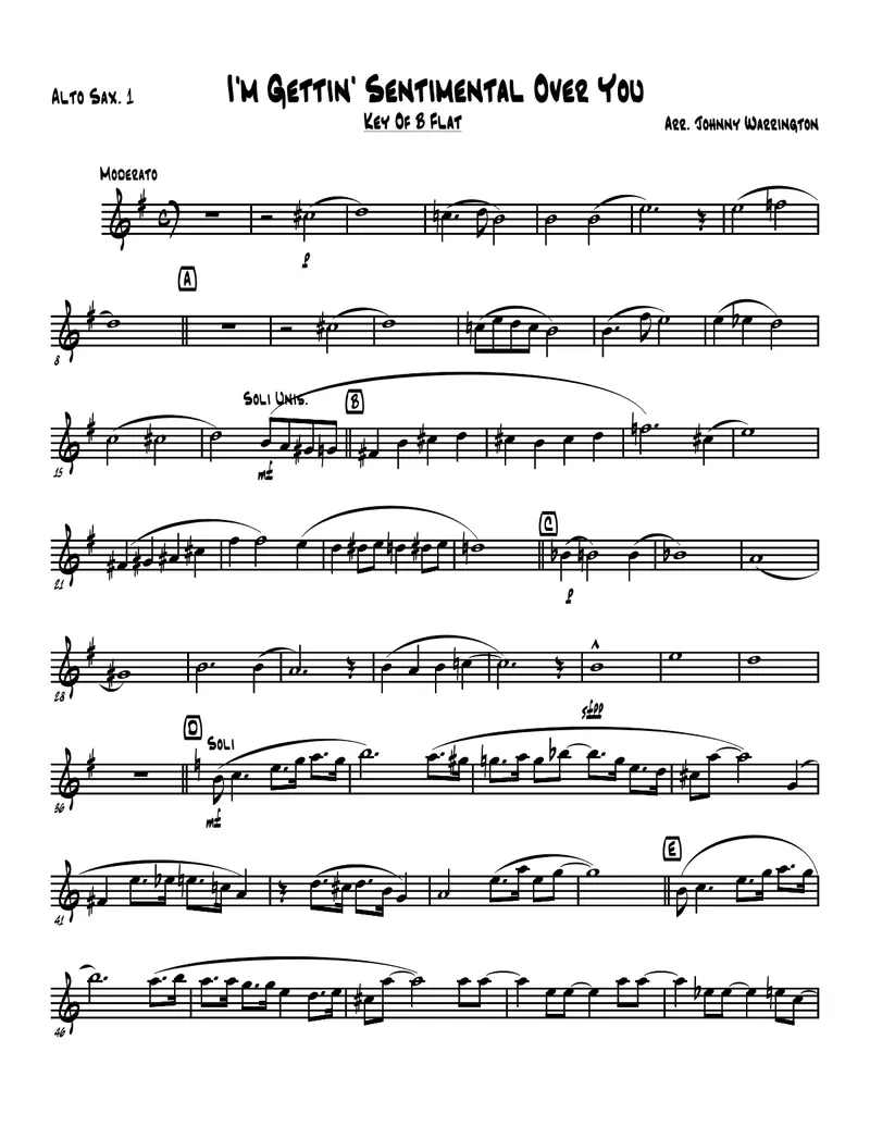 I'm Getting Sentimental Over You score preview