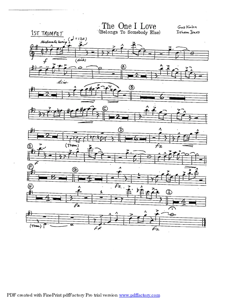 The One I Love score preview