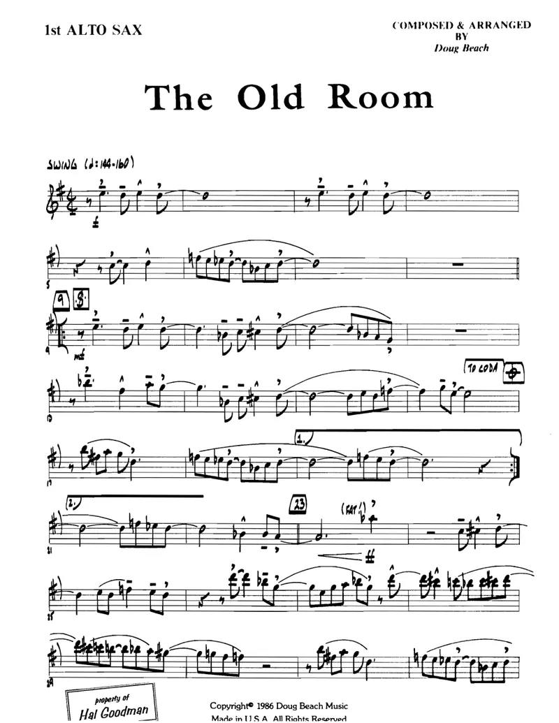 The Old Room score preview