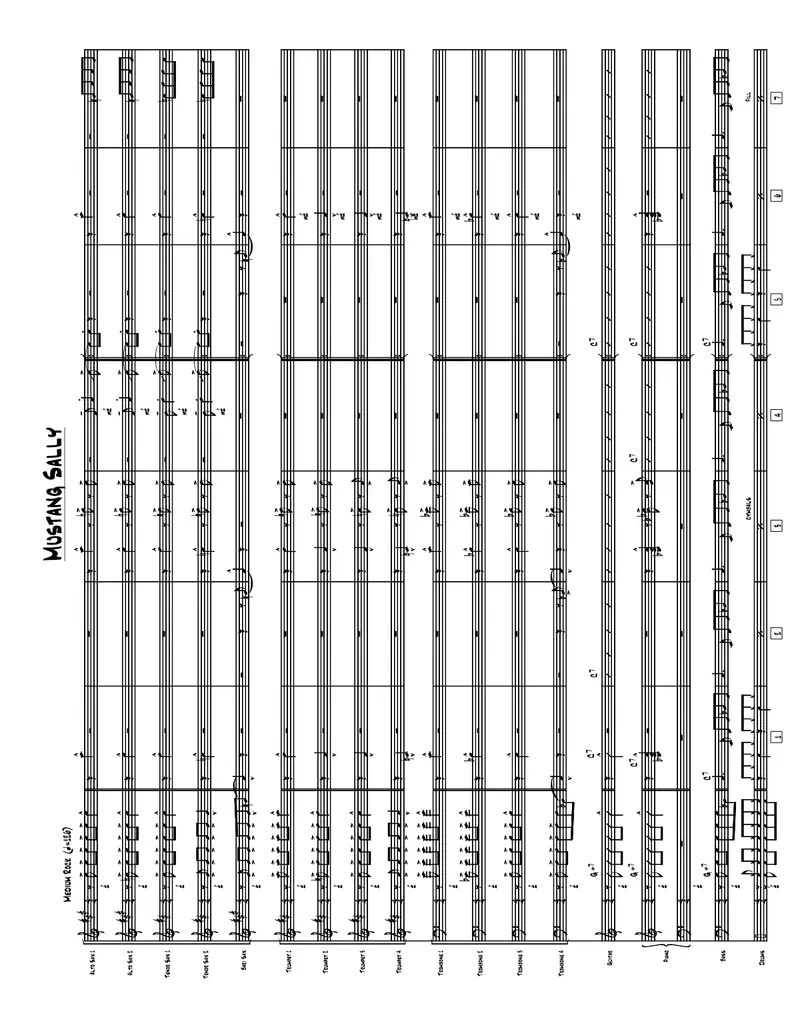Mustang Sally score preview