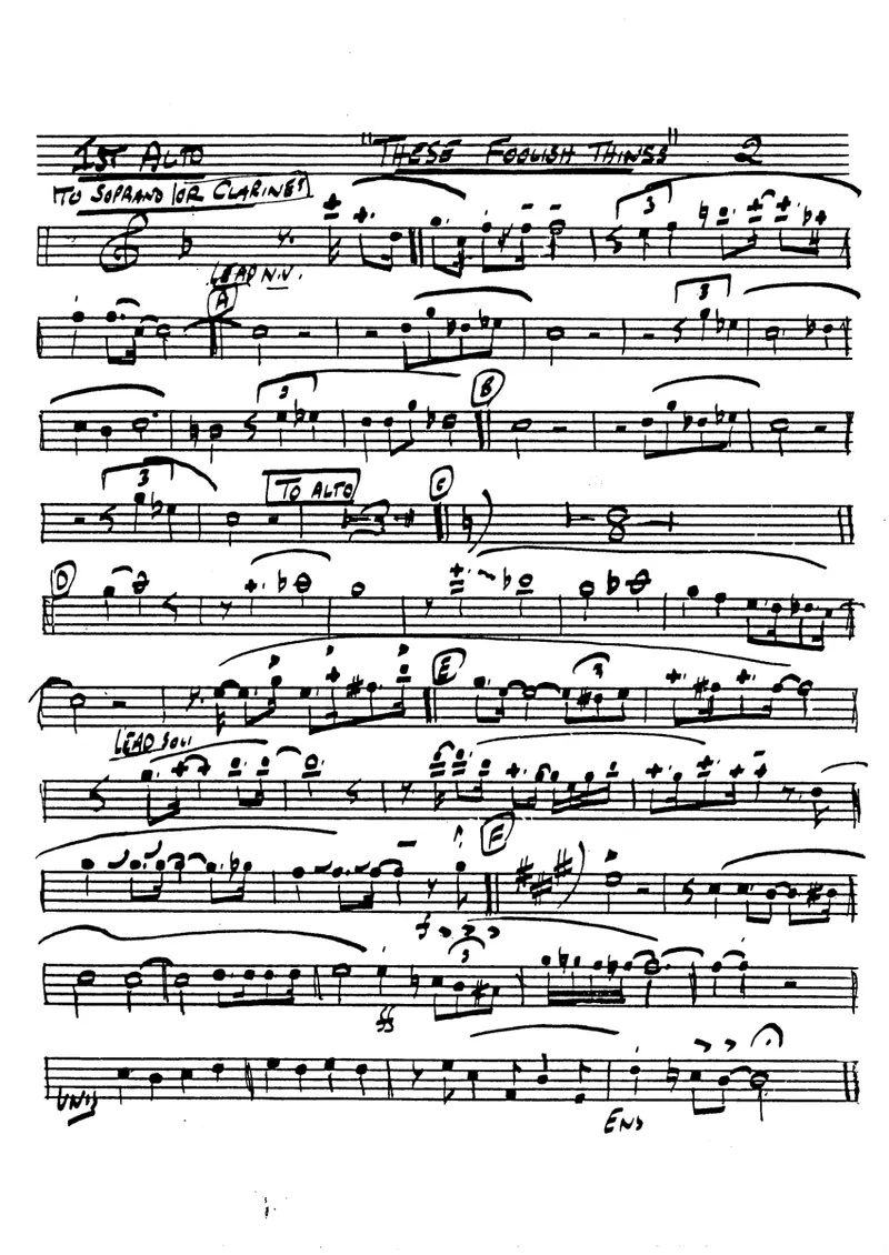 These Foolish Things score preview