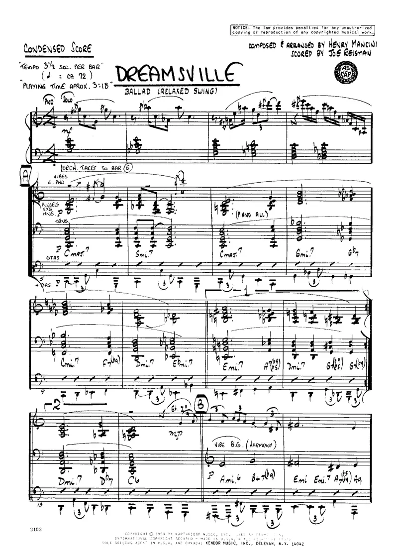 Dreamsville score preview